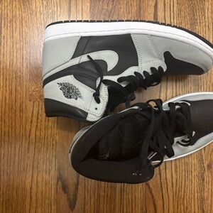 Jordan One Black and Gray Sneakers, men size 10.5, women size 12.